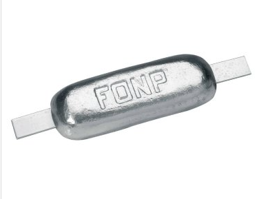 ANODE ZINC À SOUDER 1KG 110X60MM