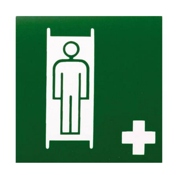 AUTOCOLLANT "BRANCARD" [Taille: 10cm * 10cm]