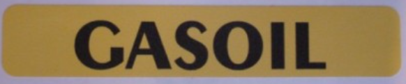 AUTOCOLLANT "GASOIL" 2X10CM