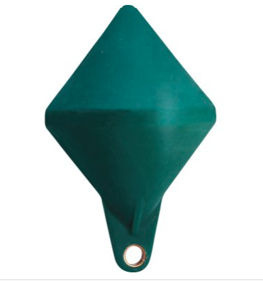 BOUÉE BICONIQUE VERTE Ø40 H66CM ANNEAU RENFORCÉ