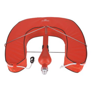 BOUÉE FER À CHEVAL DÉHOUSSABLE ORANGE + FEU + SUPPORT
