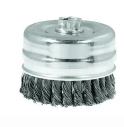 BROSSE ABRASIVE POUR DISQUEUSE [Taille: 100mm] [Caracteristique: Torsadée] [Matière: Laiton]