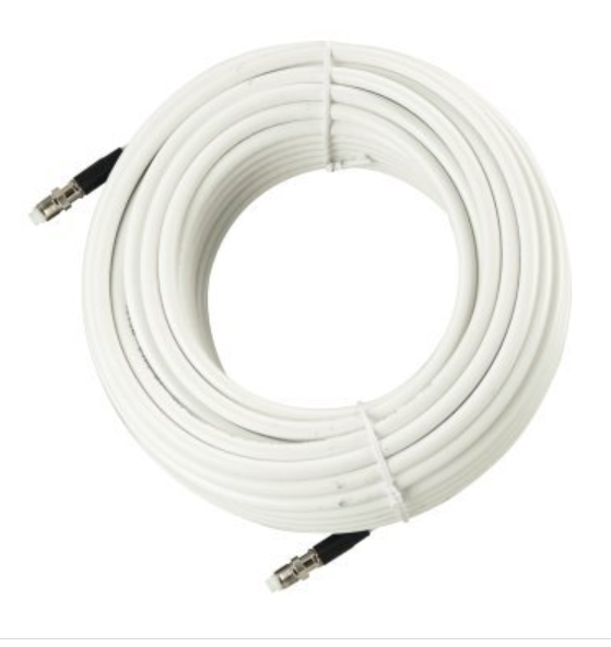 CÂBLE ANTENNE RG8X TERMINAISON FEMELLE BLANC EN ROULEAU [Taille: 3m]