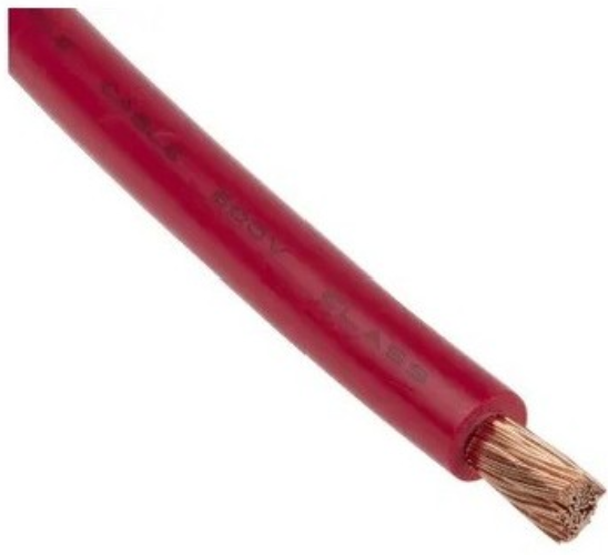 CÂBLE ÉLECTRIQUE POUR PANNEAUX SOLAIRES  Ø4 VENDU AU MÈTRE [Couleur: Rouge]