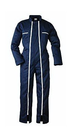 COMBINAISON DE TRAVAIL BLEU MARINE DOUBLE ZIP [Taille: Taille XL]