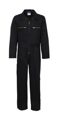 COMBINAISON DE TRAVAIL NOIR 100% COTON 300G/M² [Taille: 56/58]