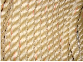 CORDE POLYSTEEL 4 TORONS BEIGE/ORANGE Ø32