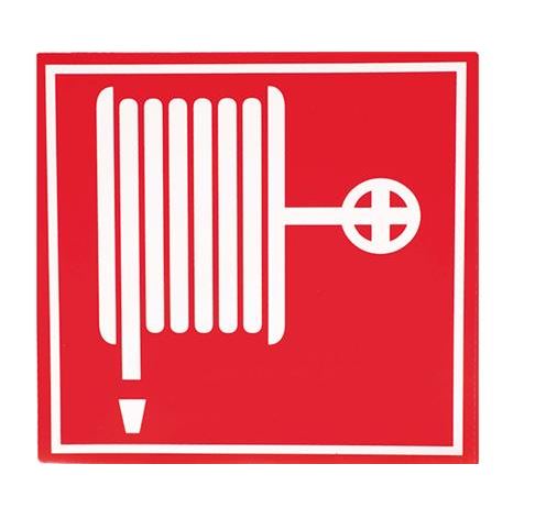 AUTOCOLLANT EMPLACEMENT MANCHE À  INCENDIE 20X20CM