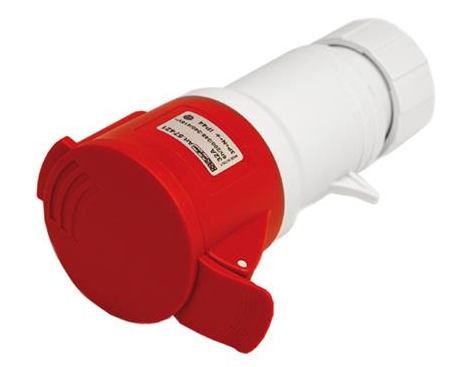 FICHE DE CONTACT CEE ROUGE 380V [Ampérage: 63A] [Fiche: Femelle] [Pole: 4]
