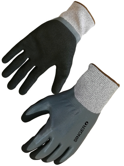 GANT ANTI COUPURE FIBRES PEHD NITRILE DOUBLE COUCHE T10