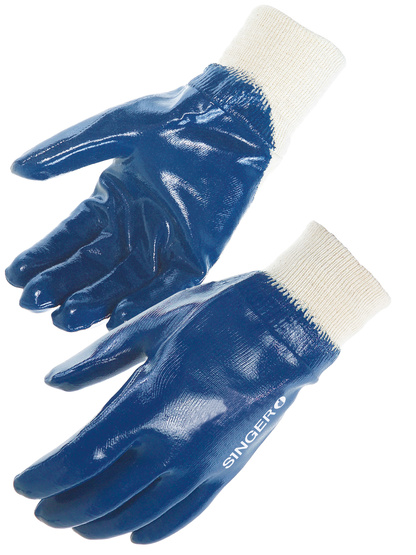 GANT NITRILE BLEU ENDUIT [Taille: 9 (L)]