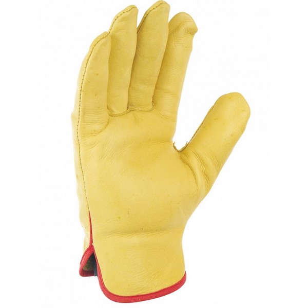 GANT TOUT FLEUR DE BOVIN JAUNE SERRAGE ÉLASTIQUE [Taille: 10]