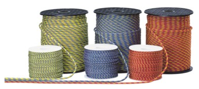 GARCETTE NYLON TRESSE ROUGE/JAUNE Ø 3mm