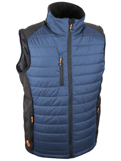 GILET CHAUD SANS MANCHE SOFTSHELL ET RIPSTOP TXL