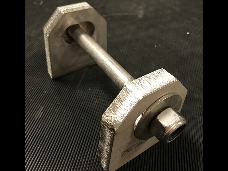 GLISSOIRE KATCHOE : SET DE 2 FIXATIONS INOX [Type: Moyen]