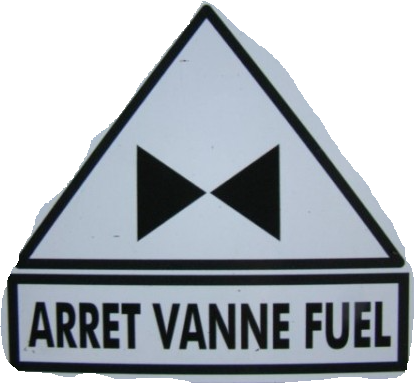 MAGNET 'ARRET VANNE FUEL' [Taille: 10cm * 9.3cm]