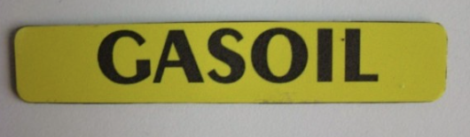 MAGNET 'GASOIL' [Taille: 10cm * 1.8cm]