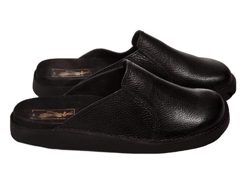 MULE CUIR SUÉDOISE NOIR [Taille: Taille 44]