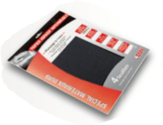 ABRASIF GRAIN ASSORTIS POCHETTE 4 FEUILLES