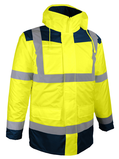 PARKA/VESTE AMOVIBLE + MANCHES LONGUES AMOVIBLES (4en1) [Taille: Taille XXL] [Couleur: Jaune]