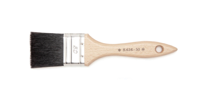 PINCEAU PLAT MARINE POILS EN SOIE 100MM