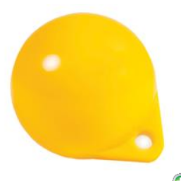 POIDS DRAPEAU JAUNE Ø90MM