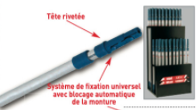 RALLONGE TELESCOPIQUE ALU TÊTE CONIQUE [Taille: 300cm]