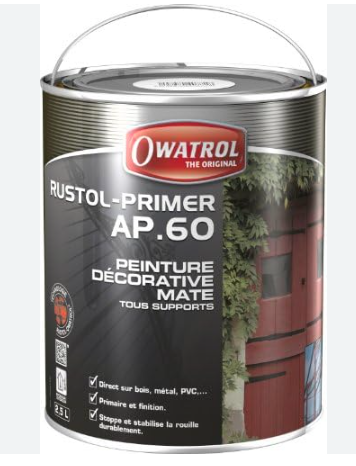 RUSTOL PRIMAIRE AP.60 [Couleur: Gris] [Volume: 2,5 litres]