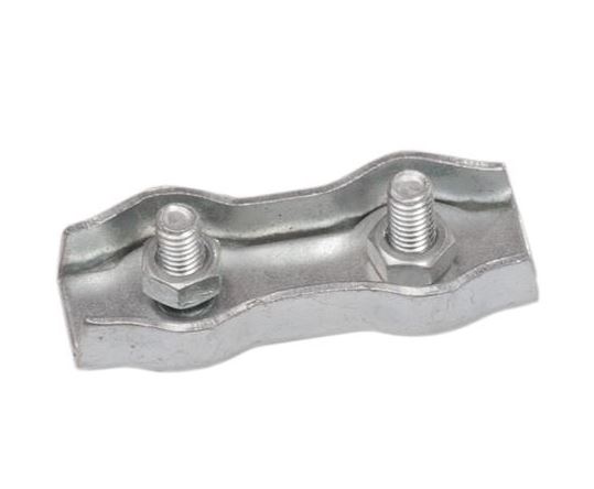 SERRE-CABLE PLAT DOUBLE GALVA Ø5