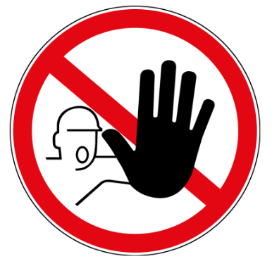 NO ENTRY PLATE' STICKER