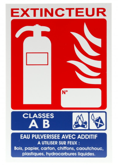 FIRE EXTINGUISHER PANEL AB WATER + ADDITIVE