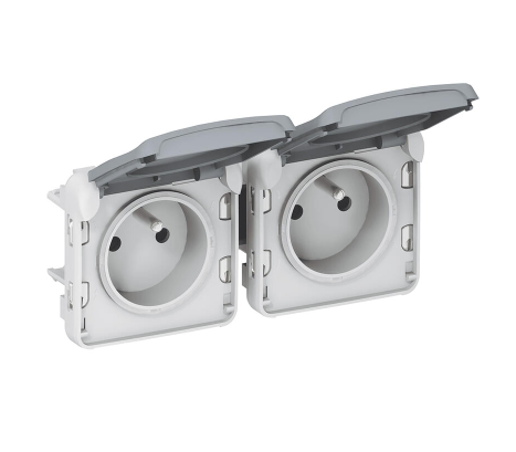 DOUBLE PRISE LEGRAND PRÉCÂBLÉ 2X2P+T 16A IP55 250V