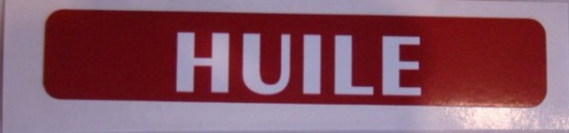 AUTOCOLLANT &quot;HUILE&quot;