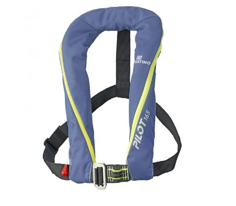 GILET GF PILOT 165  ZIP AUTO BLEU AVEC HARNAIS