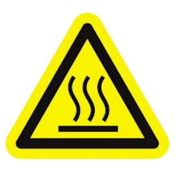 AUTOCOLLANT "ATTENTION CHAUD" 5CM