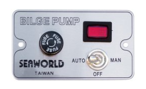 TABLEAU COMMANDE POMPE 12/24V GRIS 89 X 50mm