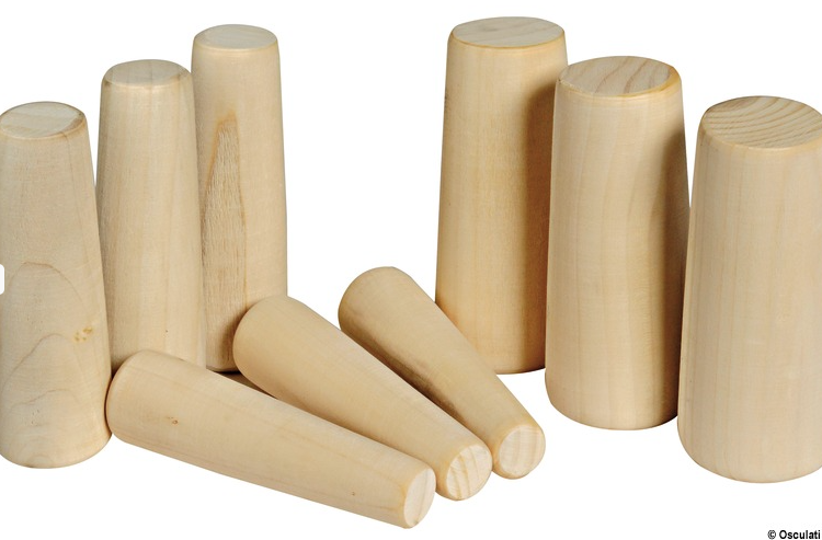 WOODEN PINS 9 PIECES (3 DIFFERENT SIZES)