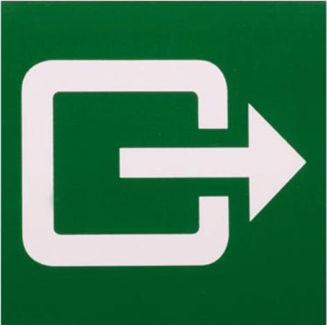 AUTOCOLLANT LOGO &quot;ISSUE DE SECOURS&quot;