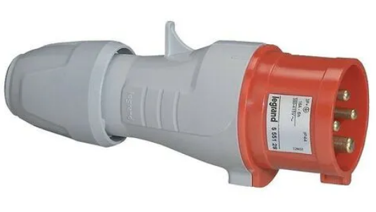 FICHE MOBILE DROITE MALE P17 IP44 32A - 380V~ à 415V~ - 3P+T