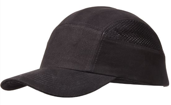 CASQUETTE ANTI-HEURT NOIRE COQUE ABS