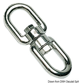 2 EYES STAINLESS STEEL SWIVEL 316