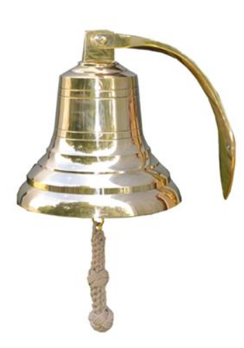 BOAT BELL WITH WALL BRACKET AND BELL ROPE