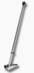 [400690 24B.C] HAMPE CHROMÉ AVEC SUPPORT Ø13 H.500MM