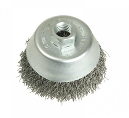 [BRB513] BROSSE ABRASIVE COUPOLE POUR DISQUEUSE FIL DUR ACIER Ø60MM M14