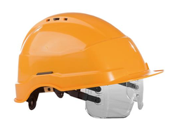 [73.01.640] CASQUE DE CHANTIER + LUNETTE PROTECTION [Couleur: Jaune]