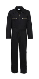 [75.58.250] COMBINAISON DE TRAVAIL NOIR 100% COTON 300G/M² [Taille: 50/52]