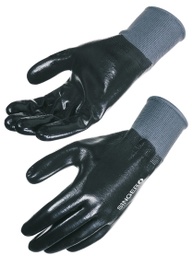 [NYM157NB11] GANT NITRILE TOUT ENDUIT NOIR SUPPORT POLYESTER [Taille: 11 (XXL)]