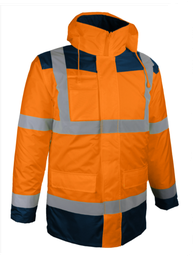 [PARINO07] PARKA/VESTE AMOVIBLE + MANCHES LONGUES AMOVIBLES (4en1) [Taille: Taille XXXXL] [Couleur: Orange]