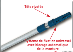 [405413] RALLONGE TÉLESCOPIQUE ALU TÊTE CONIQUE 130CM