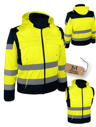 [VEV321] VESTE COUPE VENT SOFTSHELL HV [Taille: Taille M] [Couleur: Jaune]